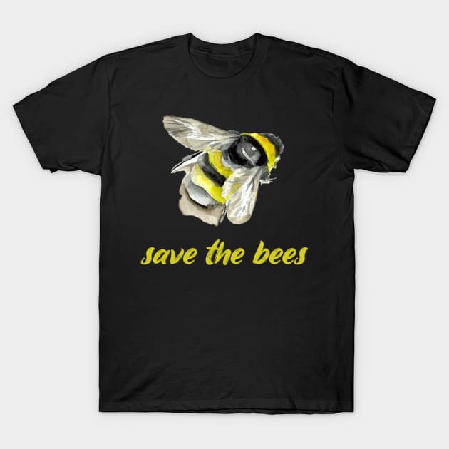 Save The Bees T-Shirt by Huschild